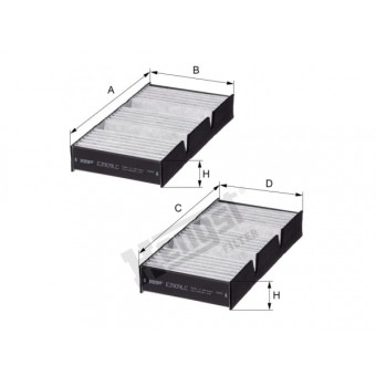 Klima Filtresi W166 X166 Set Karbonlu